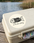 Bad Fishes — Round Sticker Ivory & Black